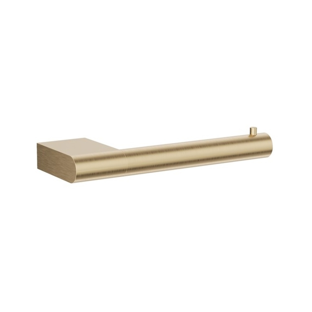 Product Cut out image of the Crosswater MPRO Brushed Brass Toilet Roll Holder